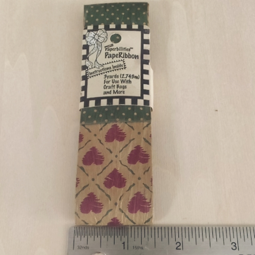 3/$15 Paper Ribbon Hearts Wine 3 Feet